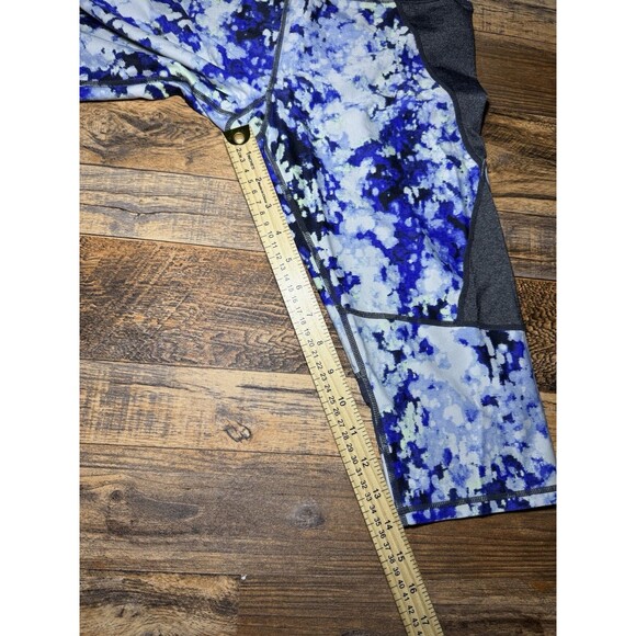 Calvin Klein Performance Women’s Quick Dry Capri Leggings Size M Blue Gray Print - Picture 5 of 5